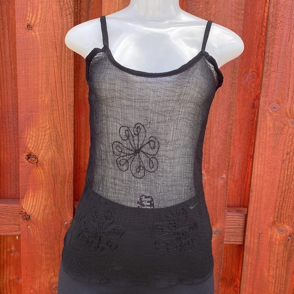 Surface Embroiderd Tank Top Black Size M - Picture 1 of 5